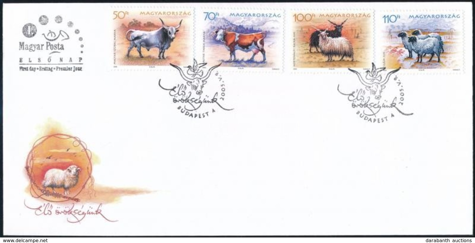 2005-2006 Élő örökségünk I-II Sor + Blokk 4 Db FDC (5.450) - Other & Unclassified