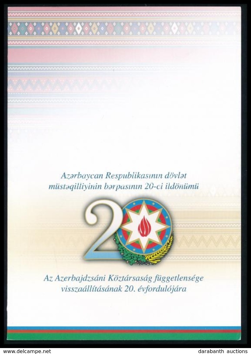 ** 2011 Az Azerbajdzsáni Köztársaság Függetlensége Visszaállításának 20. évfordulója 5 Db Postai Emlékív Ajándékfüzetben - Otros & Sin Clasificación