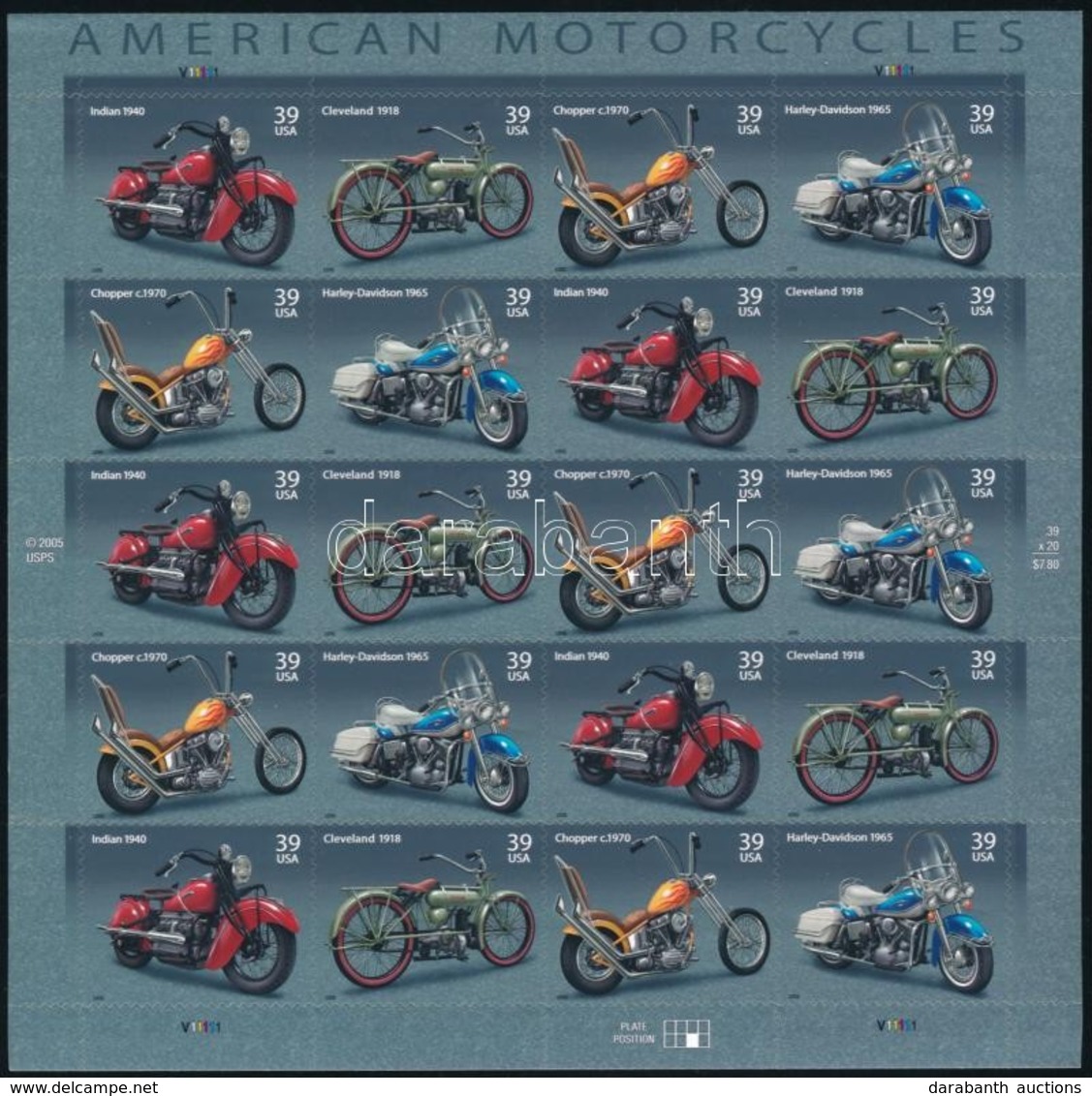 ** 2006 Motorkerékpárok öntapadós Kisív,
Motorcycles Self-adhesive Minisheet
Mi 4157-4160 - Autres & Non Classés