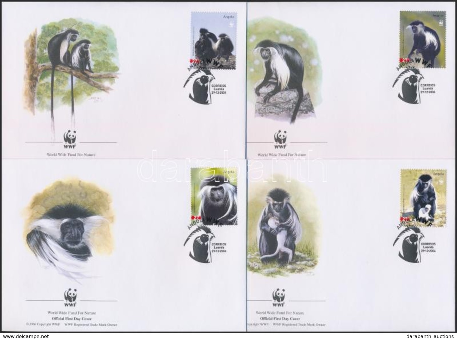 2004 WWF: Majmok Sor 4 Db FDC-n Mi 1745-1748 - Sonstige & Ohne Zuordnung