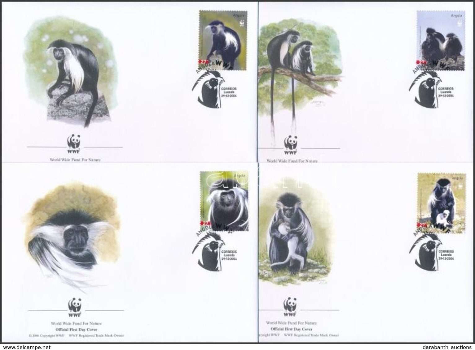 2004 WWF: Majmok Sor 4 Db FDC-n Mi 1745-1748 - Otros & Sin Clasificación