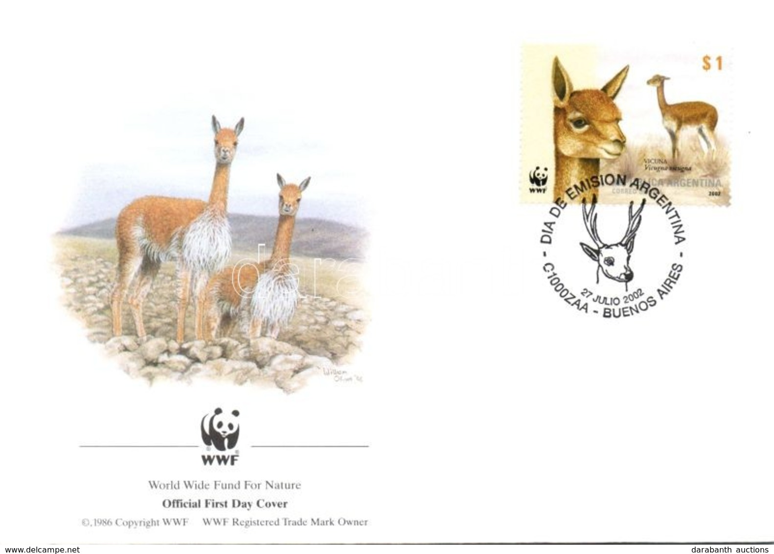 2002 WWF Őshonos állatok FDC Mi 2749-2752 - Sonstige & Ohne Zuordnung