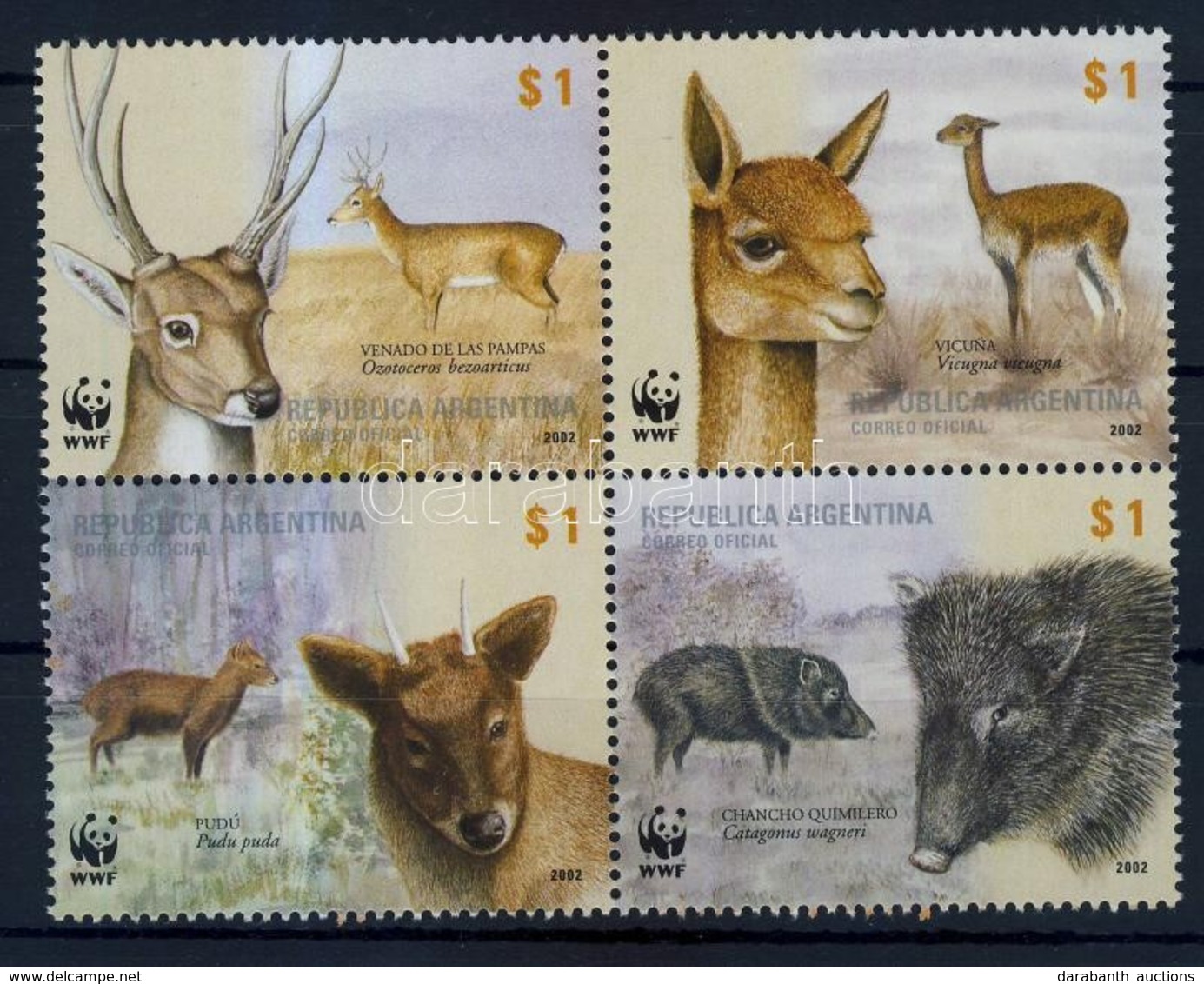 ** 2002 WWF: Honos Emlősállatok Négyestömb Mi 2749-2752 - Other & Unclassified