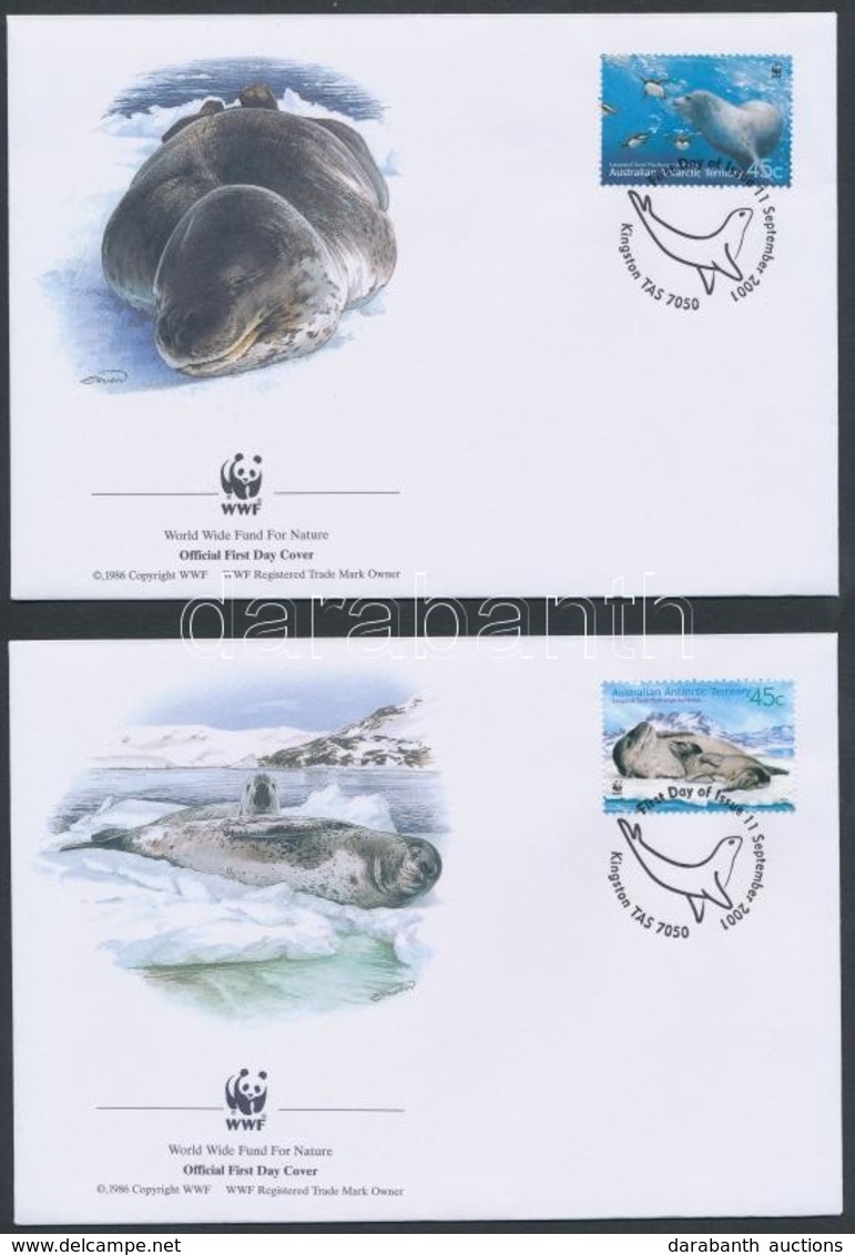 2001 WWF Leopárdfóka Sor 4 Db FDC-n Mi 145-148 - Other & Unclassified