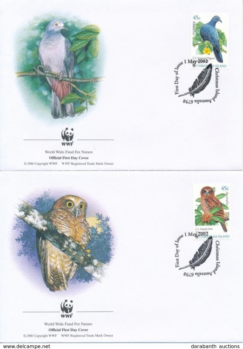 2002 WWF Madarak Sor Mi 497-500 4 FDC - Sonstige & Ohne Zuordnung