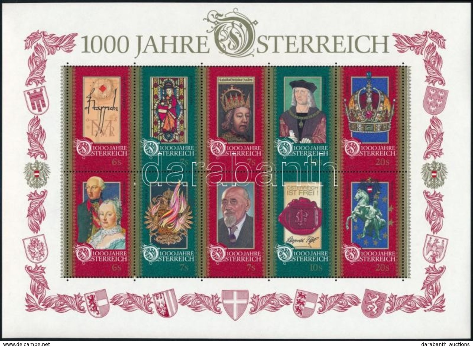 ** 1996 1000 éves Ausztria Blokk,
1000th Anniversary Of Austria Block
Mi 12 - Autres & Non Classés