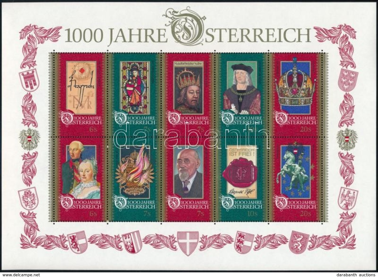 ** 1996 1000 éves Ausztria Blokk,
1000th Anniversary Of Austria Block
Mi 12 - Other & Unclassified