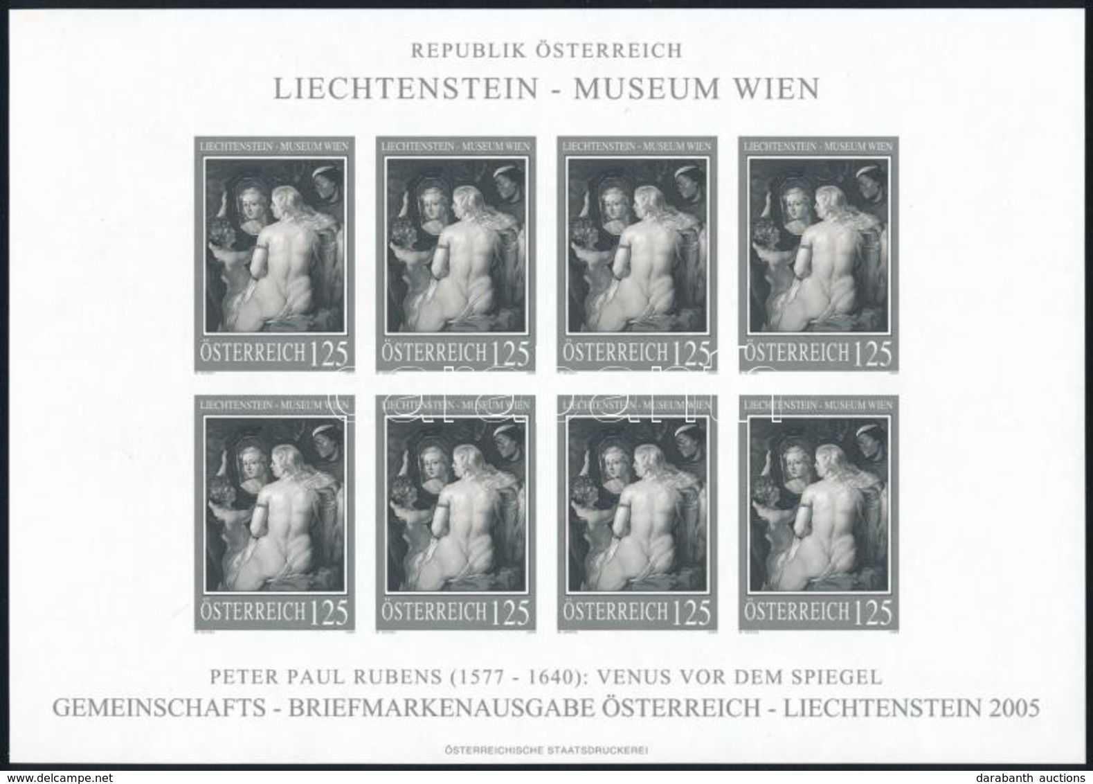 ** 2005 Liechtenstein - Múzeum Feketenyomat Kisív Mi 2519 - Autres & Non Classés