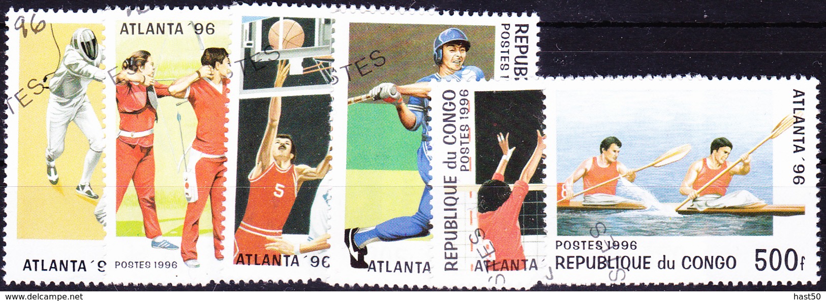 Kongo-Brazzaville - Olympiade Atlanta (Mi.Nr.: 1437/42) 1996 - Gest Used Obl - Oblitérés