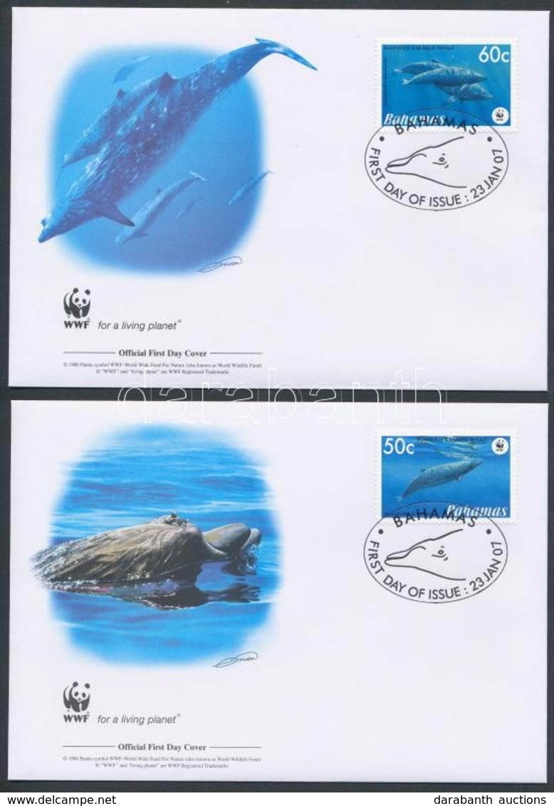 2007 WWF: Bálnák Sor 4 Db FDC-n Mi 1281-1284 - Other & Unclassified