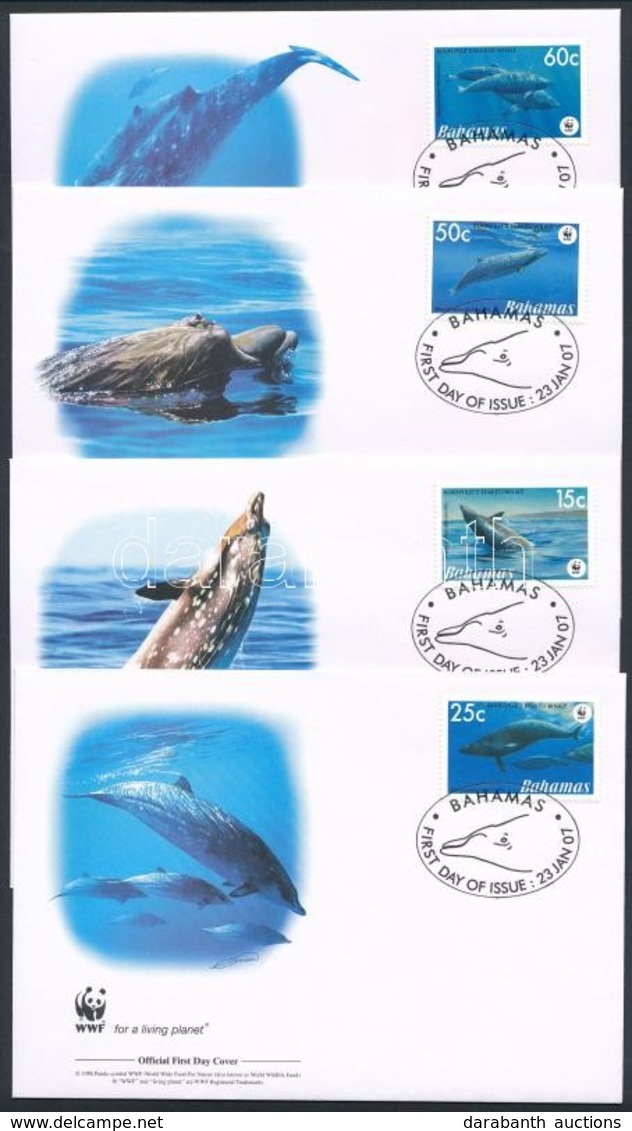 2007 WWF: Delfin Sor Mi 1281-1284 4 FDC-n - Otros & Sin Clasificación