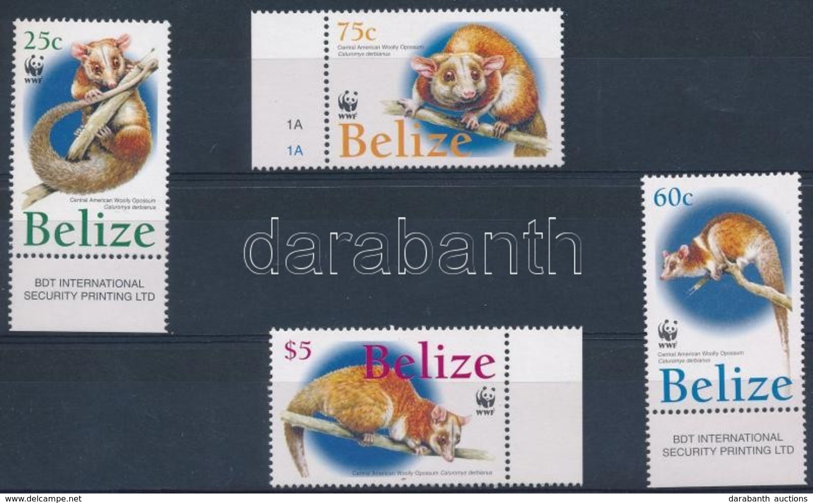 ** 2004 WWF: Oposszum ívszéli Sor Mi 1285-1288 - Other & Unclassified