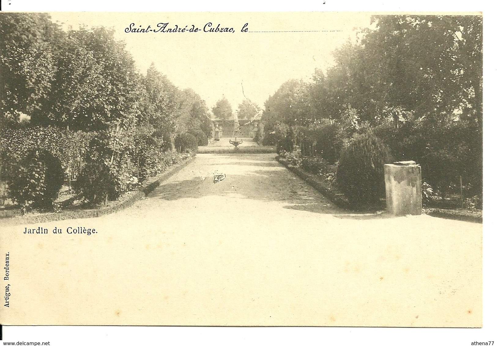 33 - SAINT ANDRE DE CUBZAC / JARDIN DU COLLEGE - Autres & Non Classés