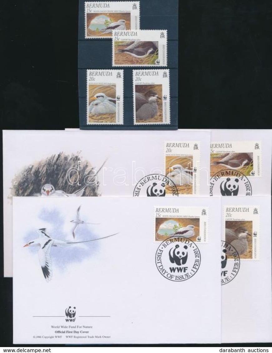 ** 2001 WWF Madarak Sor + 4 FDC Mi 785-788 - Other & Unclassified