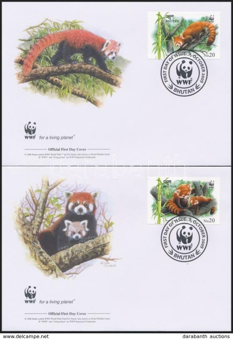 2009 WWF: Vörös Macskamedve Sor Mi 2556-2559 4 Db FDC-n - Other & Unclassified