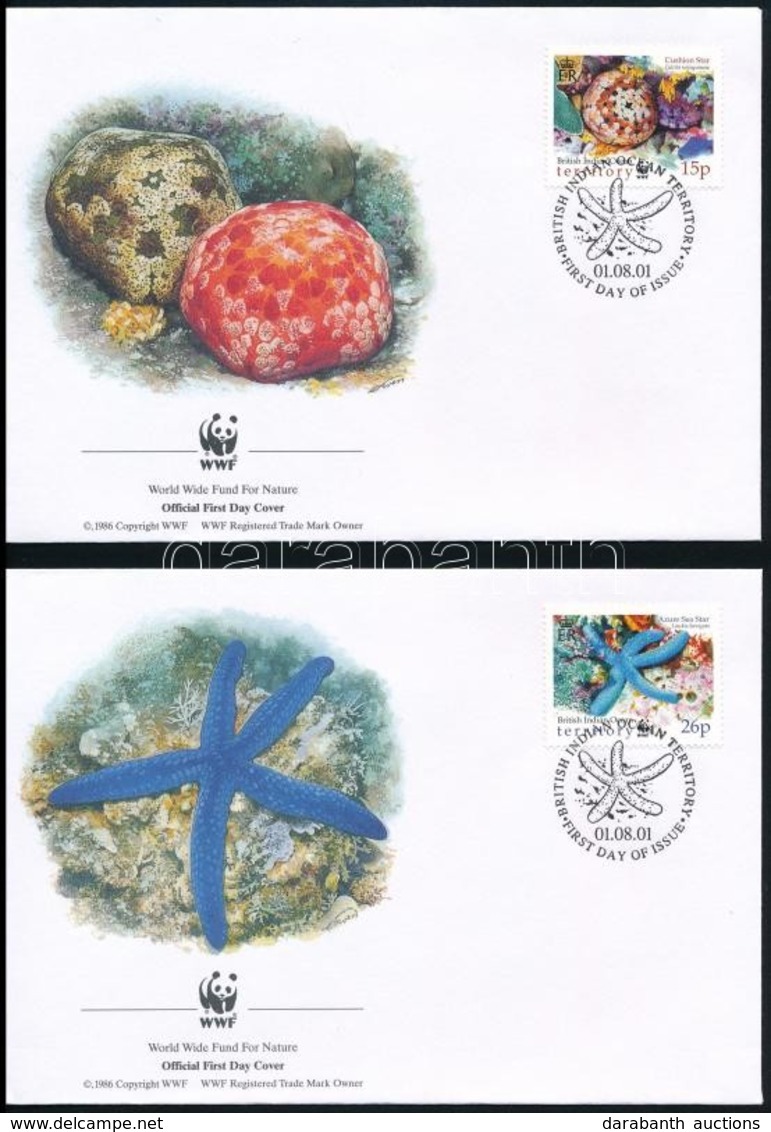 2001 WWF: Tengeri állatok Sor 4 Db FDC-n Mi 266-269 - Sonstige & Ohne Zuordnung