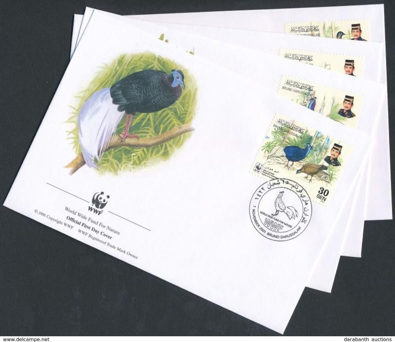 2001 WWF Madarak Sor 4 Db FDC-n Mi 622-625 - Sonstige & Ohne Zuordnung