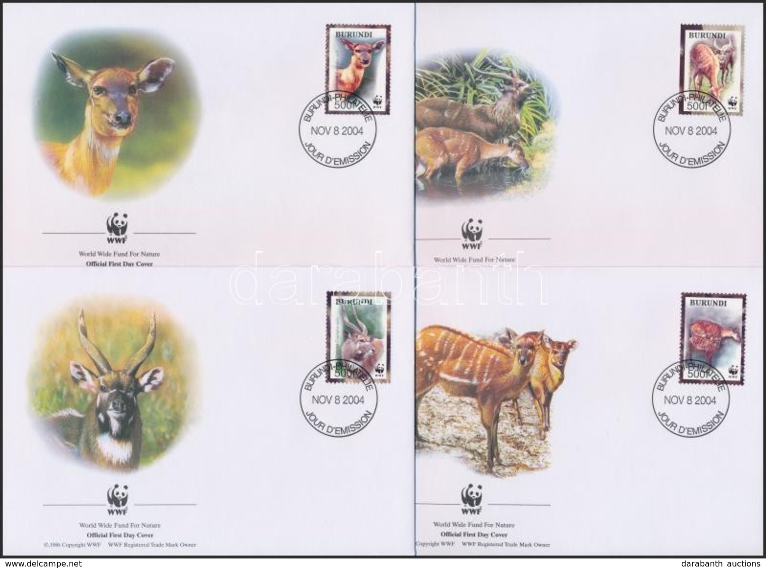 2004 WWF: Antilopok Sor 4 Db FDC-n Mi 1867-1870 - Other & Unclassified