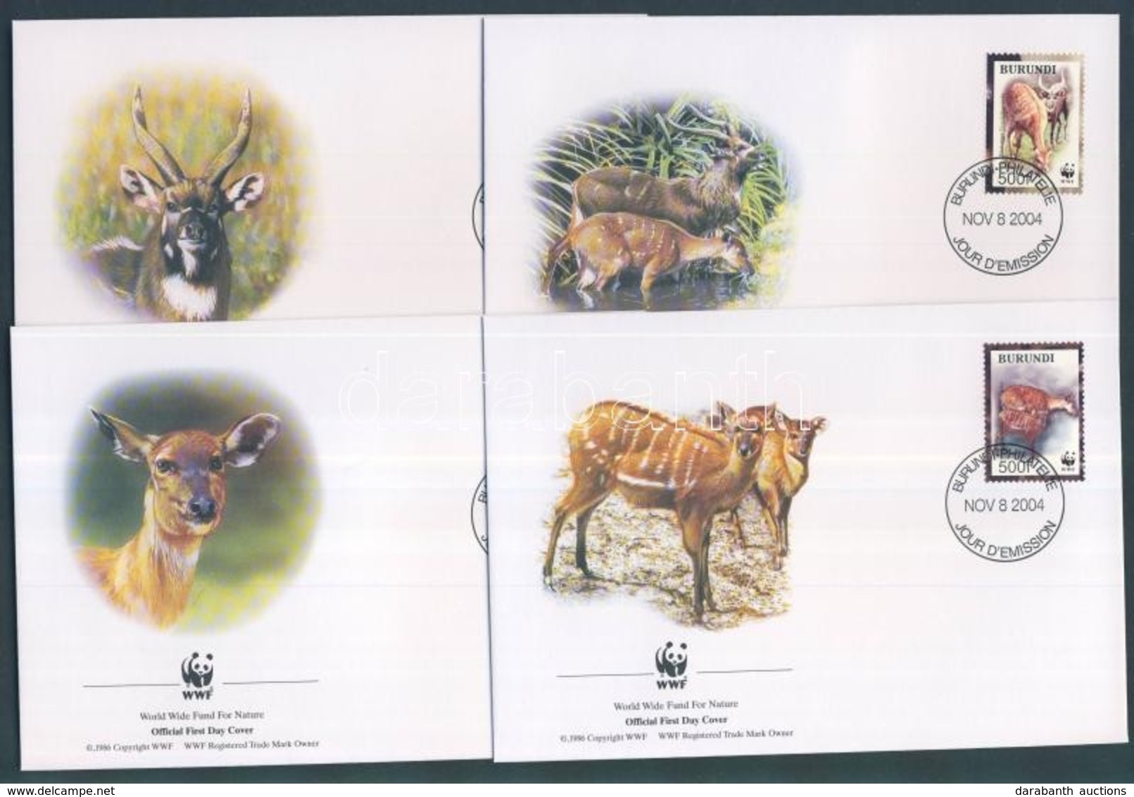 2004 WWF: Szitatunga Sor Mi 1867-1870 4 Db FDC-n - Other & Unclassified