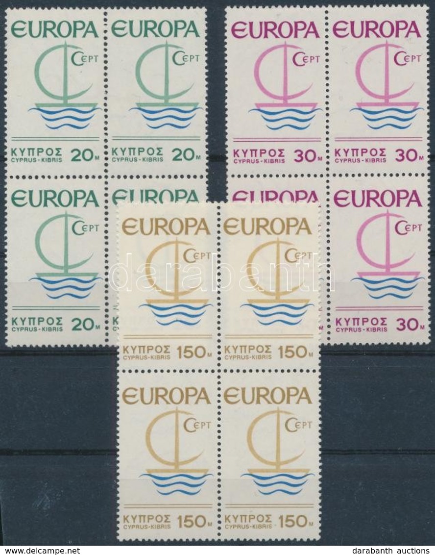 ** 1966 Europa CEPT Sor Négyestömbökben,
Europe CEPT Set Blocks Of 4
Mi 270-272 - Otros & Sin Clasificación