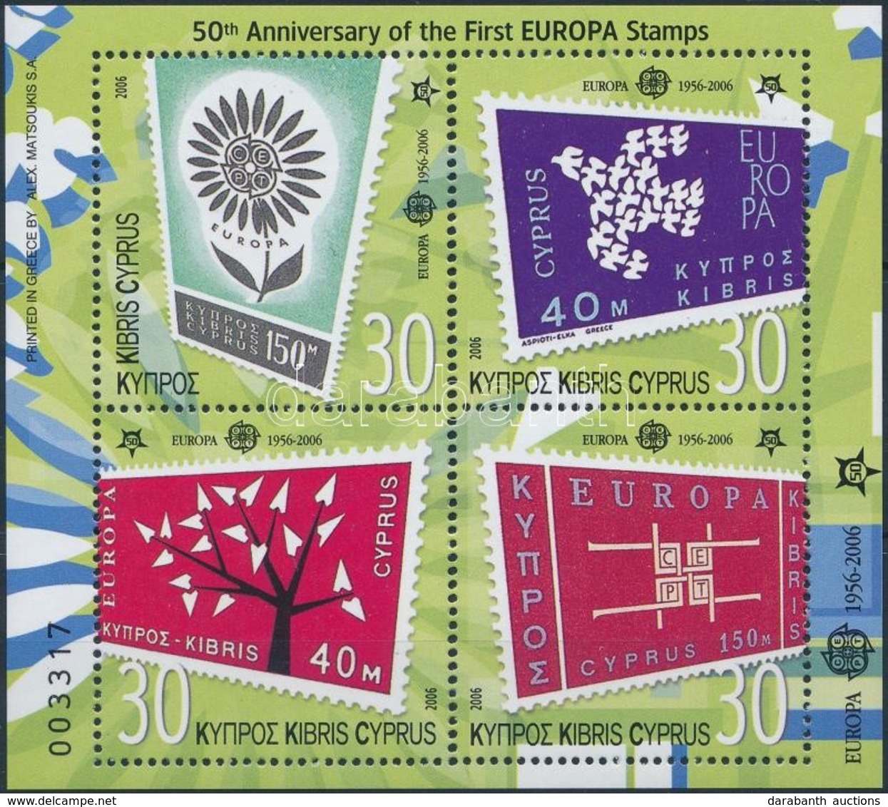 ** 2006 50 éves Az Europa CEPT Blokk,
Europa CEPT Block
Mi 25 - Otros & Sin Clasificación