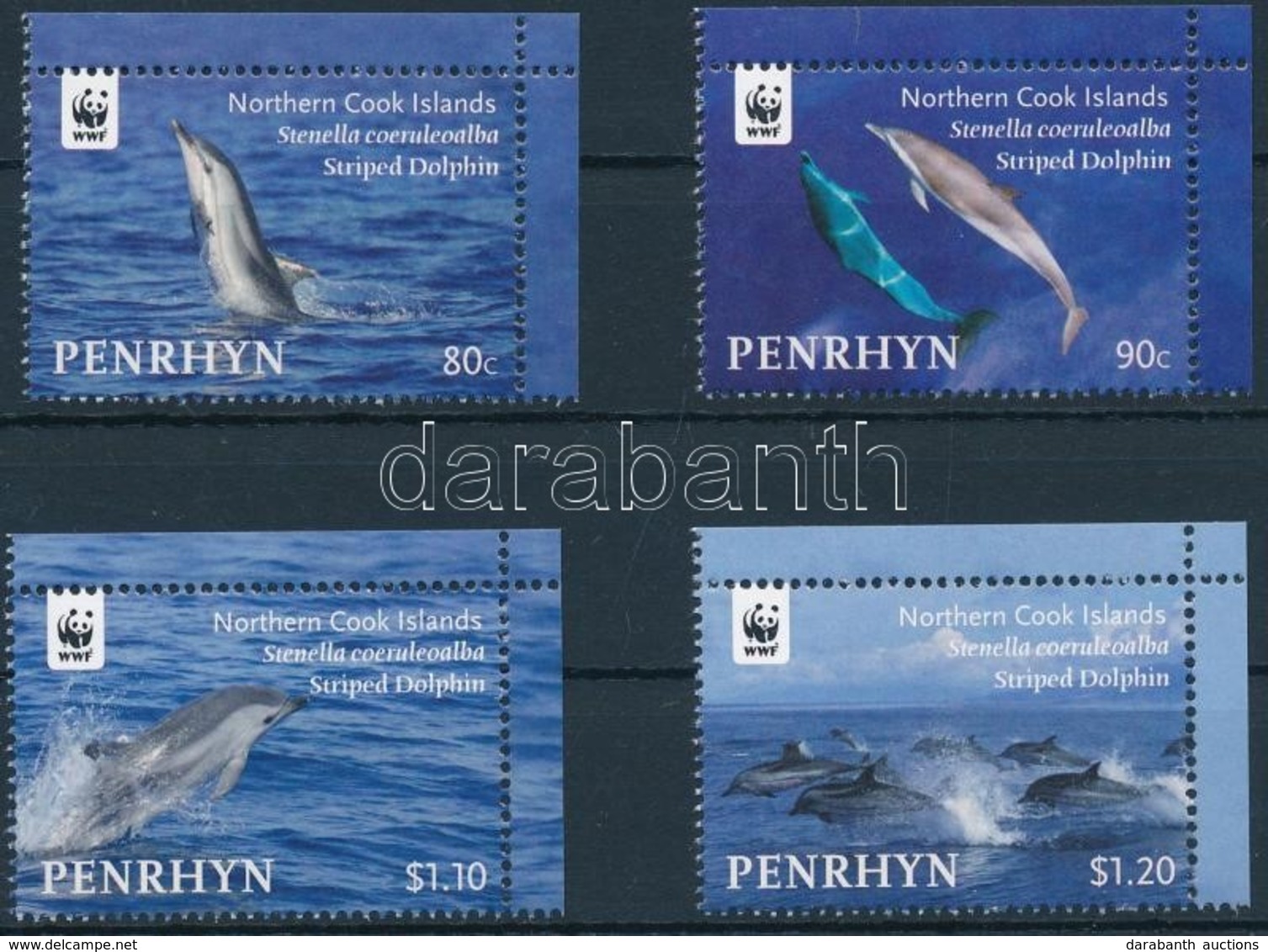 ** 2010 WWF: Delfinek ívsarki Sor Mi 615-618 - Other & Unclassified