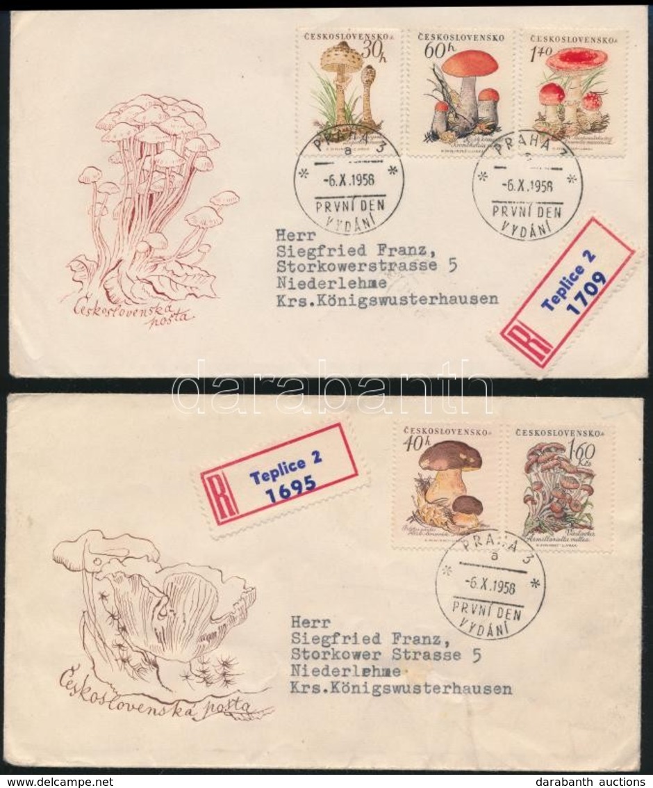 1958 Gombák Mi 1101-1105 2 Db FDC - Other & Unclassified