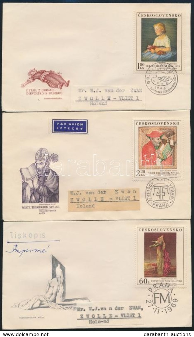 1969 Festmények Mi 1910-1914 5 Db FDC - Other & Unclassified