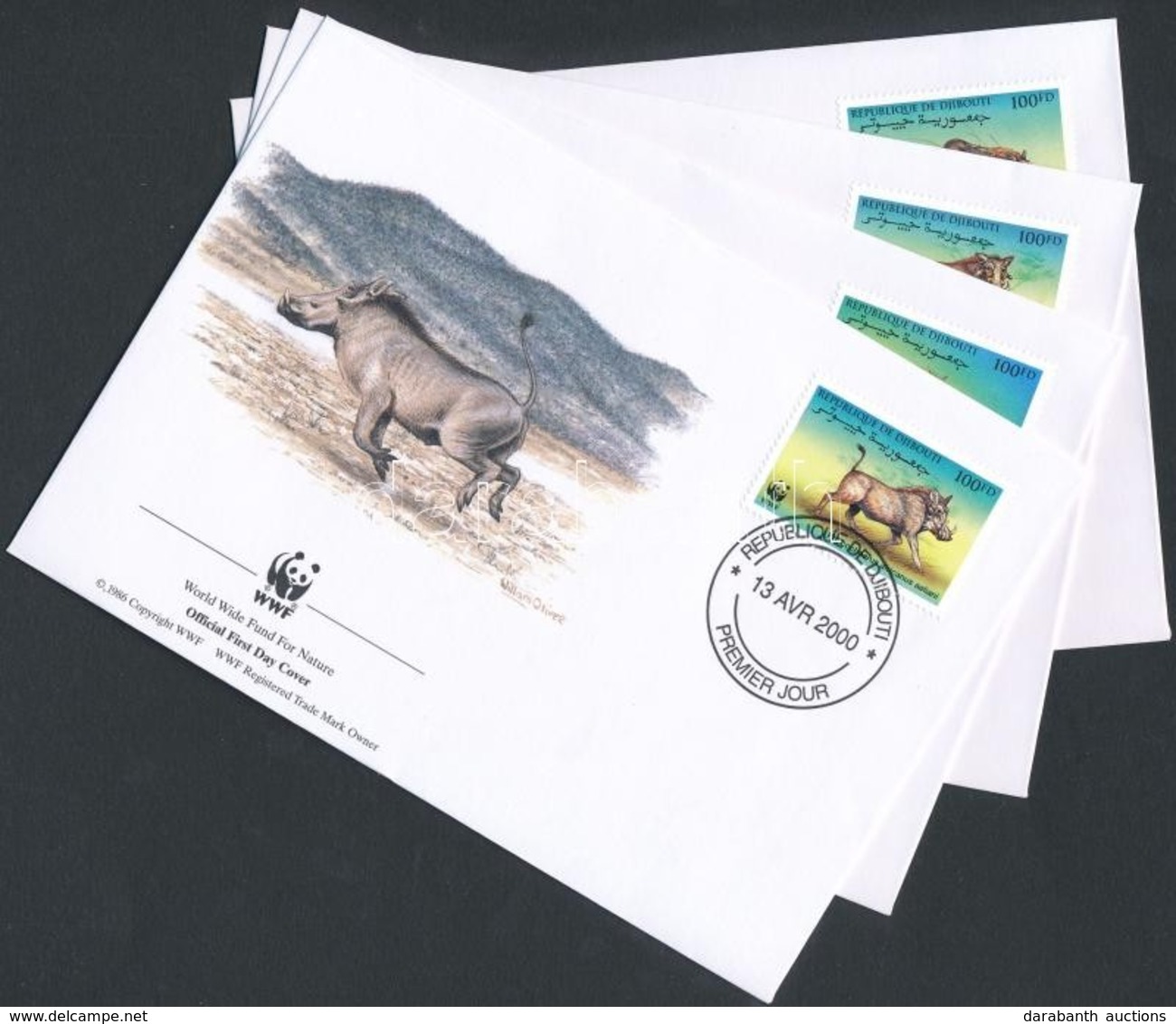 2000 WWF Vaddisznó Sor 4 Db FDC-n Mi 678-681 - Autres & Non Classés