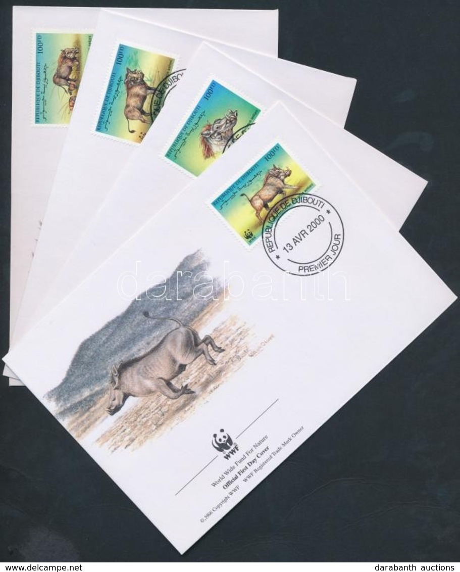 2000 WWF: Vaddisznó Sor Mi 678-681 4 FDC-n - Other & Unclassified