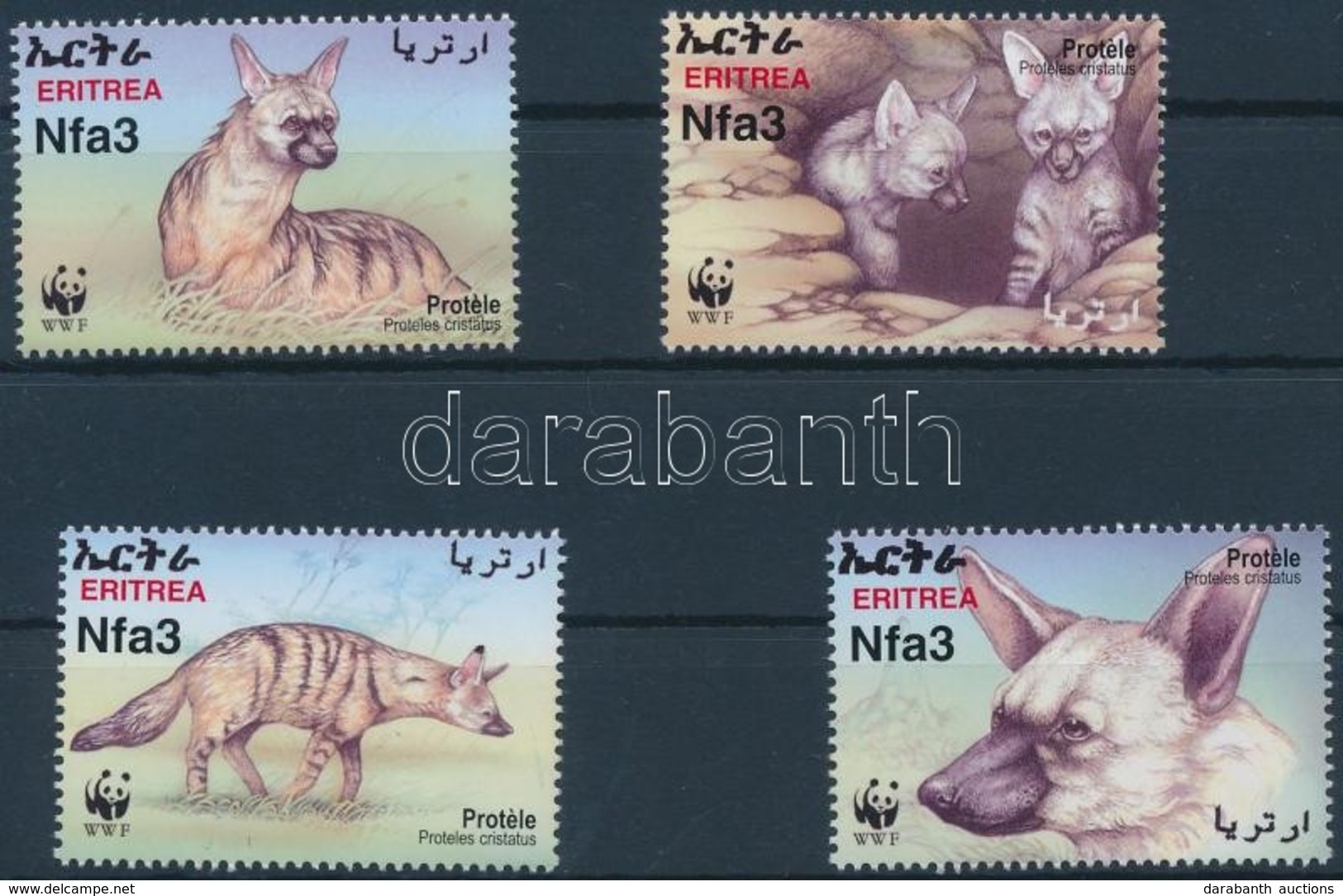 ** 2001 WWF Hiénák Sor + 4 FDC Mi 254-257 - Other & Unclassified