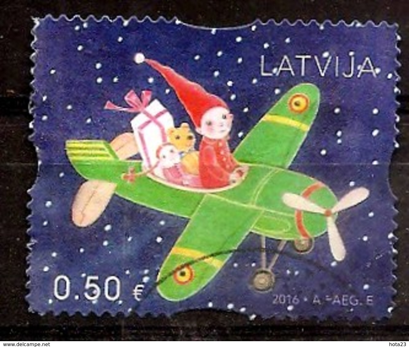 Latvia Lettland 2016 Christmas Gifts - Toys, Airplane Doll, Cock Year USED (0) 0.50 - Lettonie