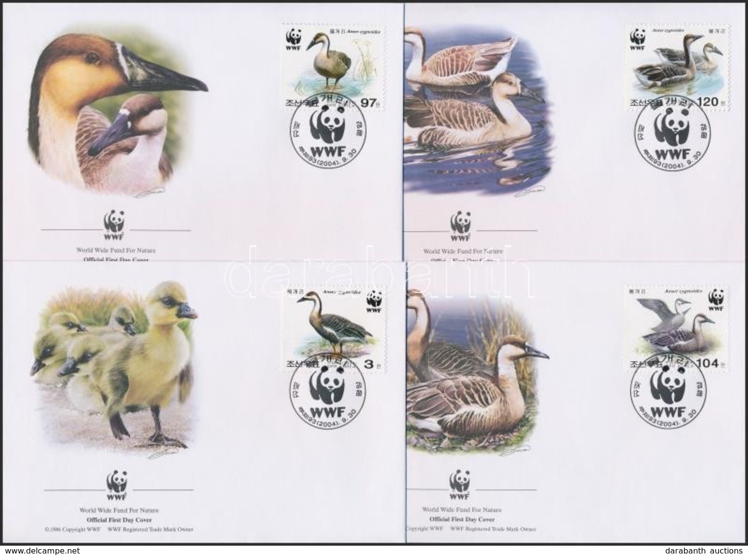 2004 WWF: Hattyúlúd Sor 4 Db FDC-n Mi 4823-4826 - Sonstige & Ohne Zuordnung