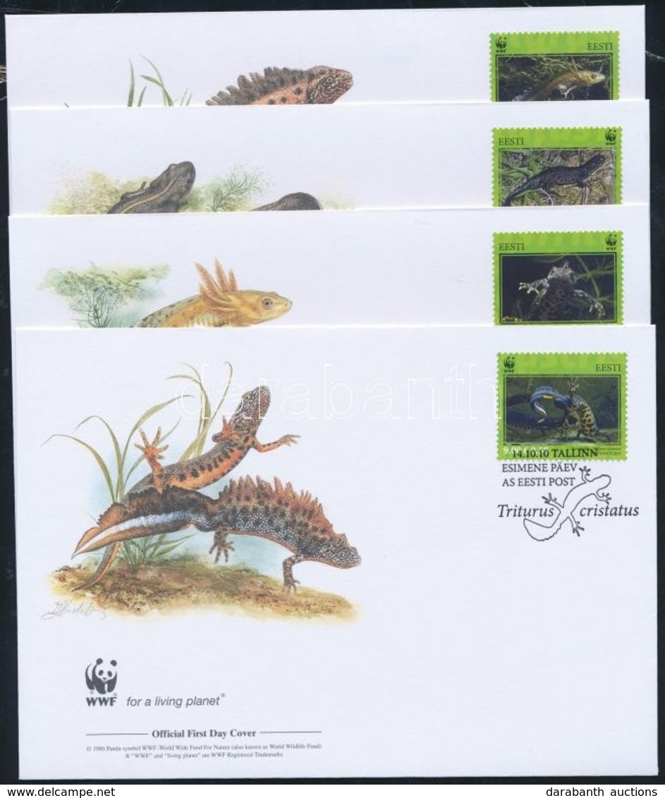 2010 WWF: Kétéltűek Sor 4 Db FDC-n Mi 674-677 - Other & Unclassified