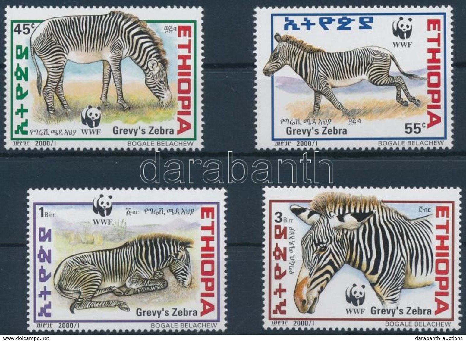 ** 2001 WWF Zebrák Sor + 4 FDC Mi 1704-1707 - Autres & Non Classés