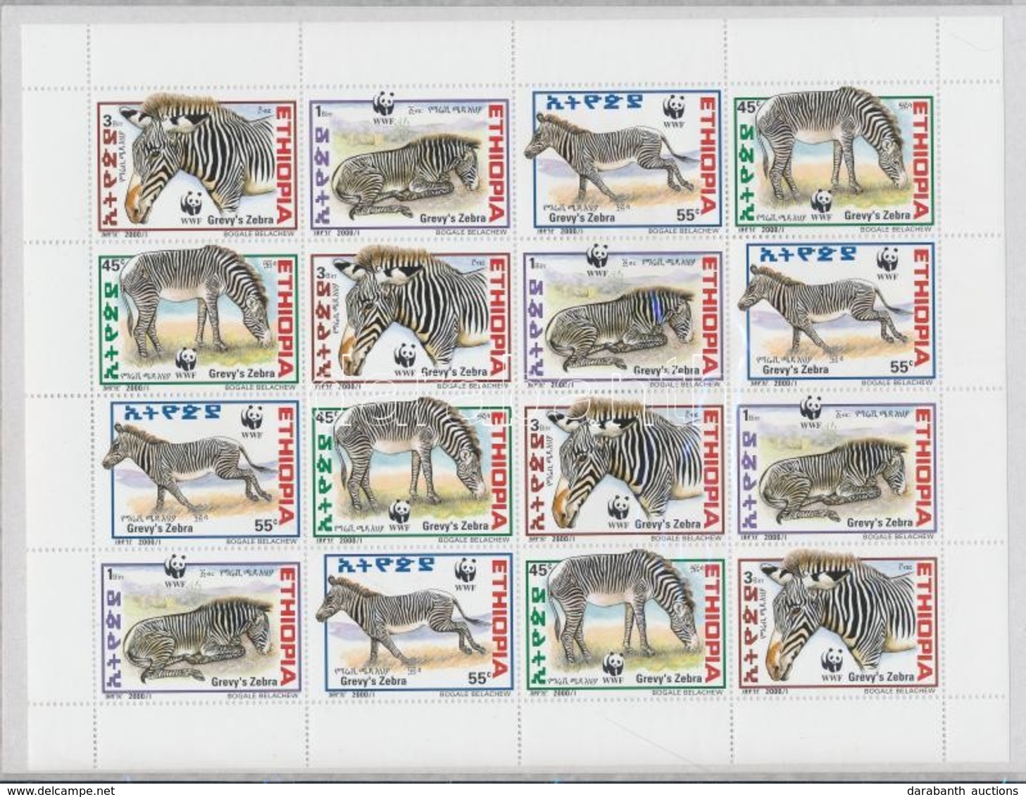 ** 2001 WWF: Grévy-zebra Kisív Mi 1704-1707 - Autres & Non Classés