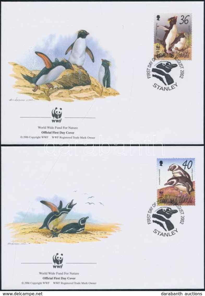 2002 WWF: Pingvinek Sor Mi 855-858 4 Db FDC-n - Sonstige & Ohne Zuordnung