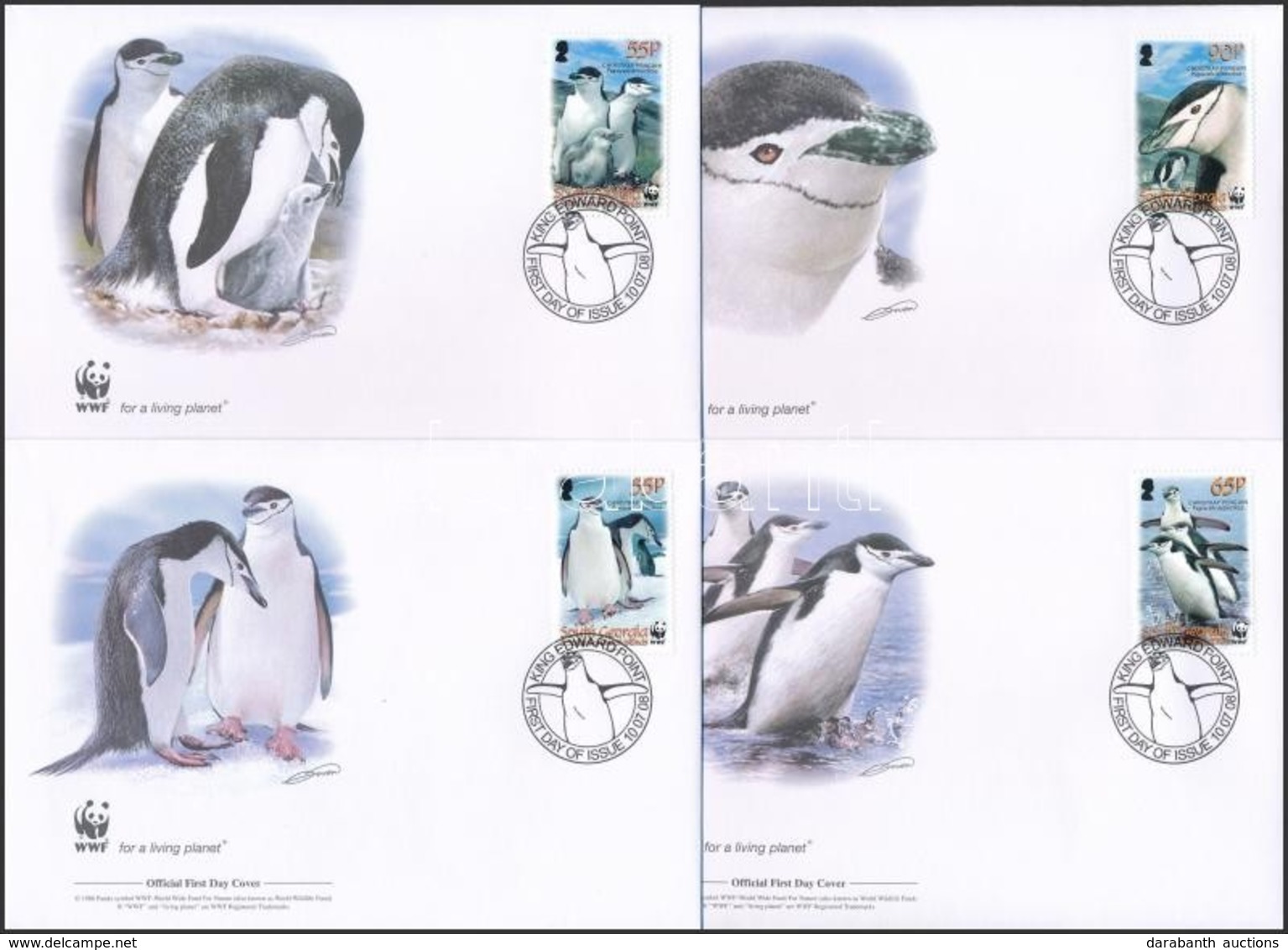 2008 WWF: Pingvin Sor Mi 454-457 4 Db FDC-n - Other & Unclassified