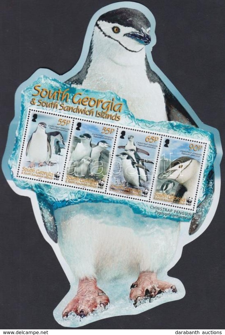 ** Déli-Georgia és Déli-Sandwich-szigetek 2008 WWF Állszíjas Pingvin Blokk Mi 18 - Other & Unclassified