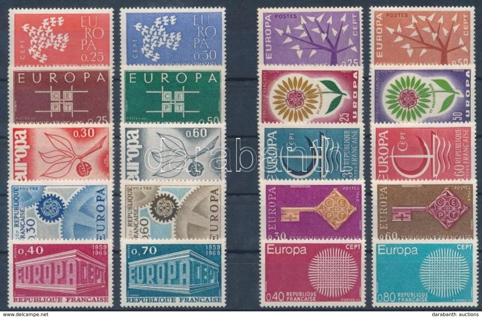 ** 1961-1988 Europa összeállítás, 18 évfolyam (Mi EUR 32,30) - Autres & Non Classés