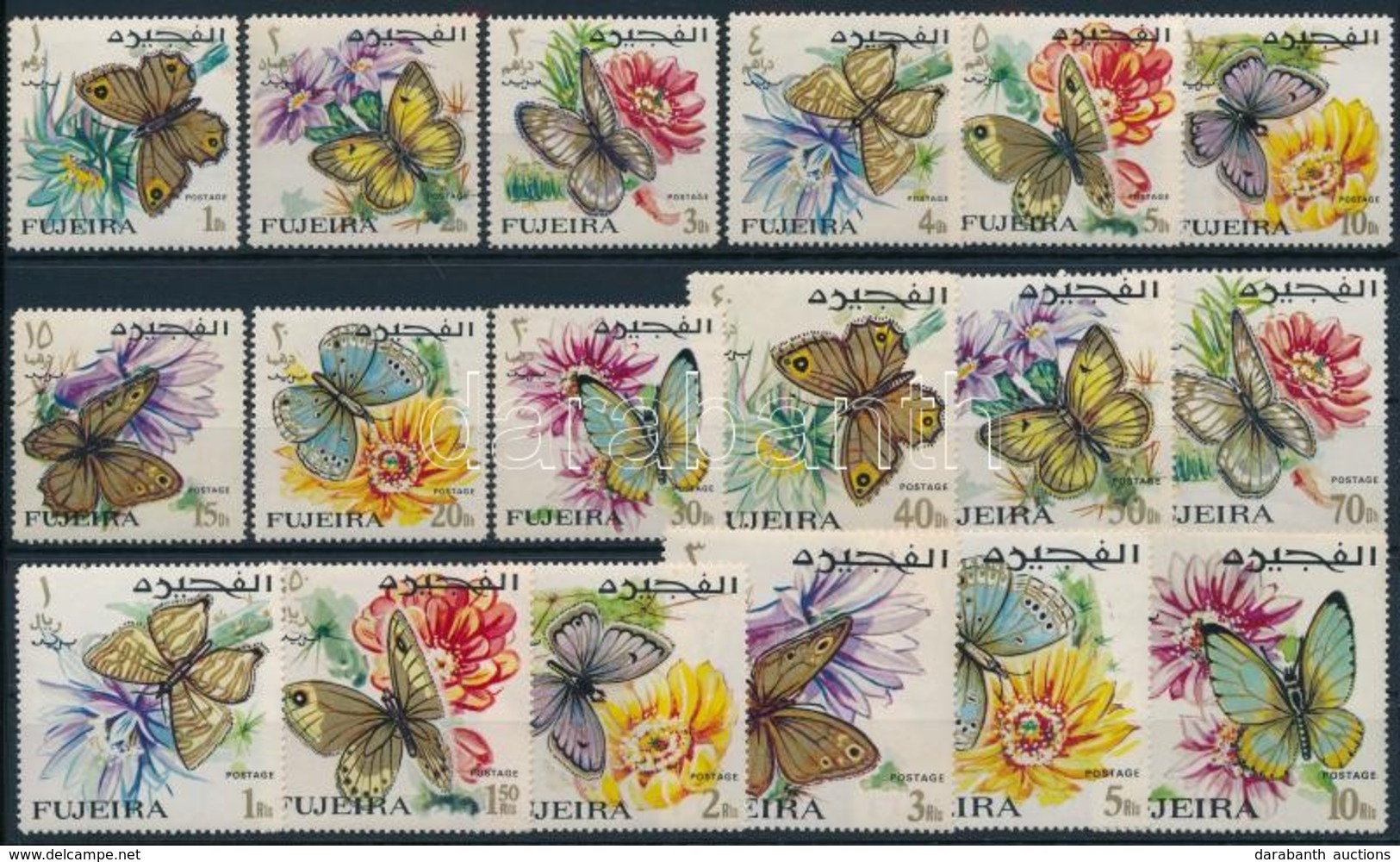** 1967 Forgalmi: Lepkék Sor,
Definitive: Butterfly Set
Mi 159-176 A - Autres & Non Classés