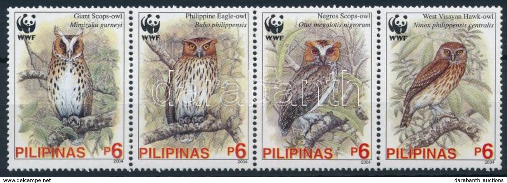 ** 2004 WWF: Baglyok Sor Négyescsíkban Mi 3593-3596 - Other & Unclassified