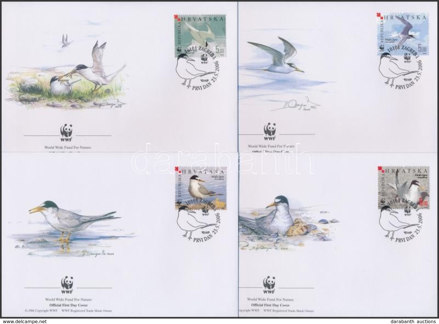 2006 WWF: Madarak Sor 4 Db FDC-n Mi 774-777 - Other & Unclassified