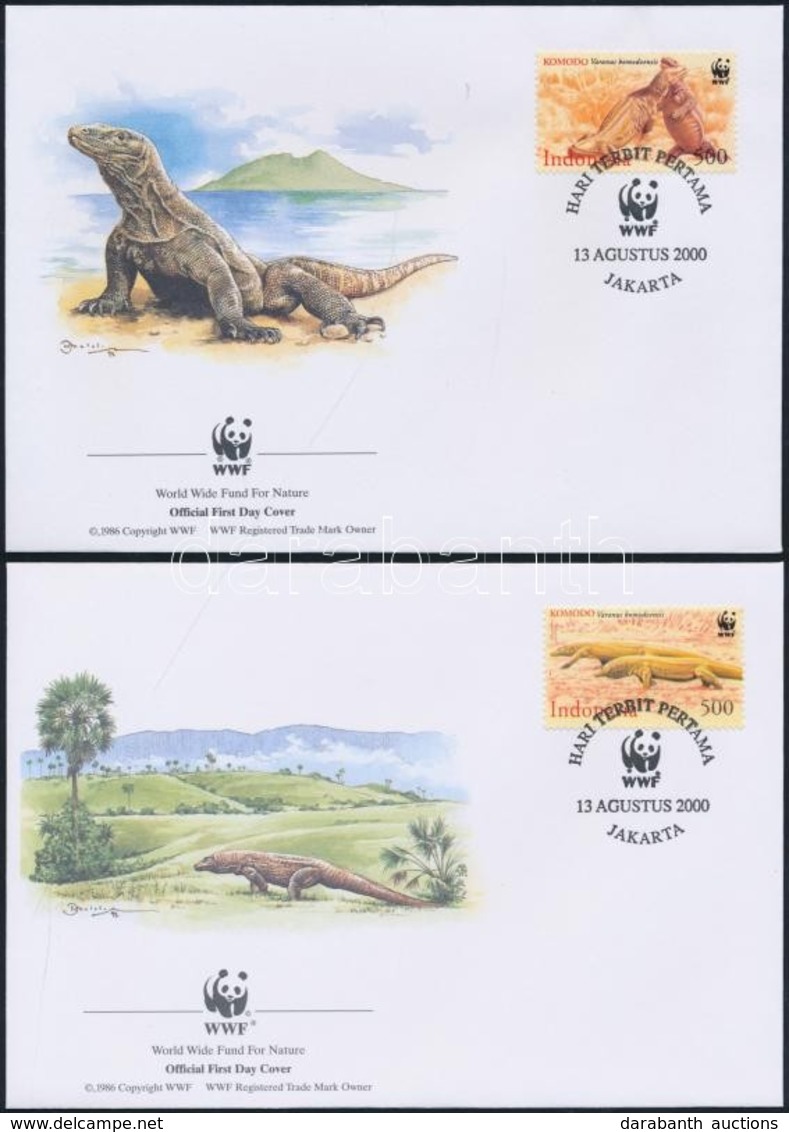 2000 Komodói Sárkány Sor Mi 2005-2008 4 FDC-n - Other & Unclassified