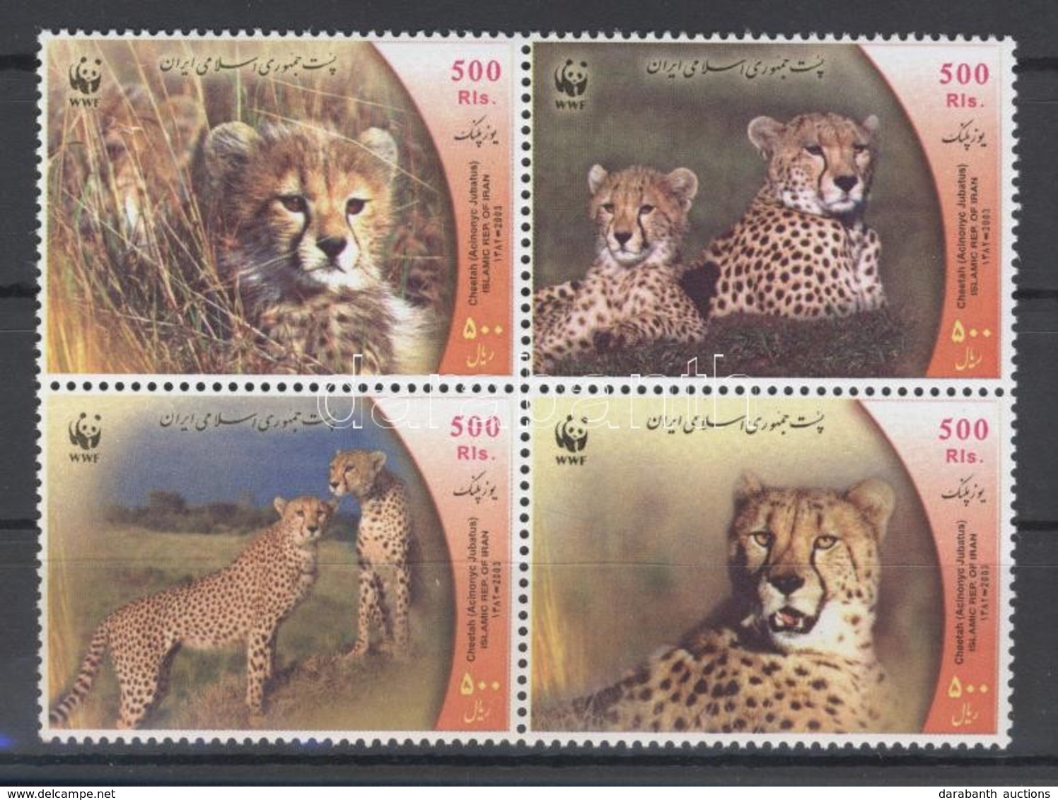 ** 2003 WWF Gepárd Négyestömb Mi 2932-2935 - Altri & Non Classificati