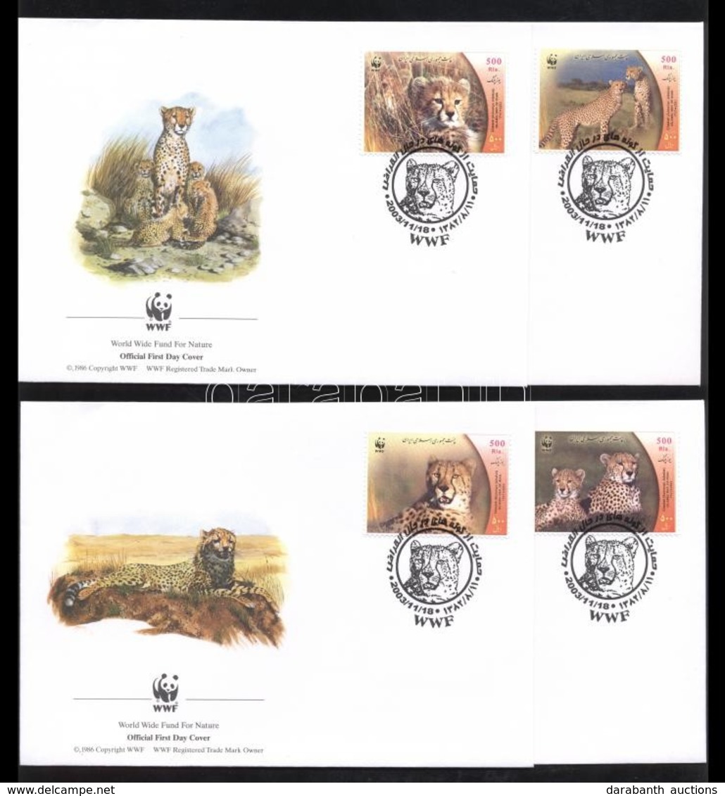 ** 2003 WWF Gepárd Sor 4 FDC-n Mi 2932-2935 - Other & Unclassified