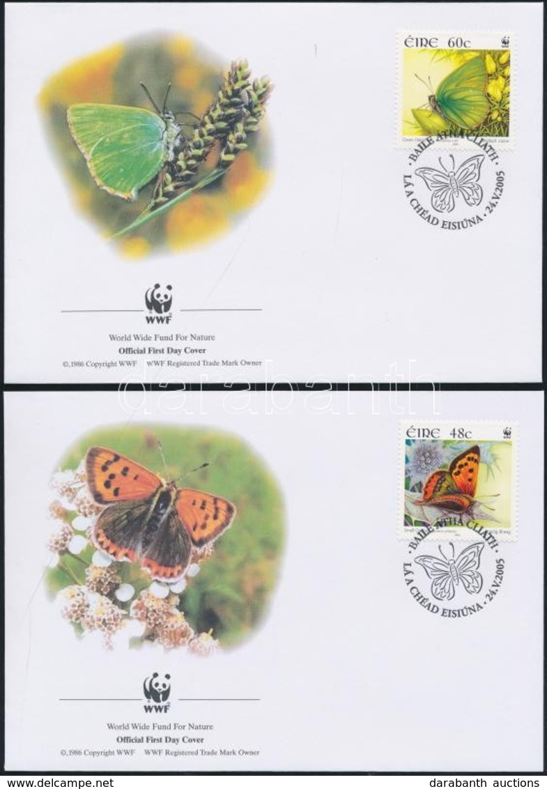 2005 WWF Lepkék Sor Mi 1652-1655 4 FDC-n - Other & Unclassified