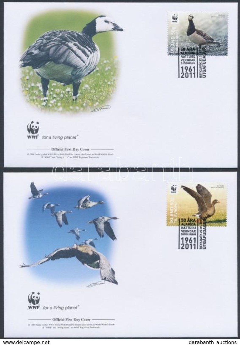 2011 WWF: Madarak Sor 4 Db FDC-n Mi 1298-1301 - Otros & Sin Clasificación