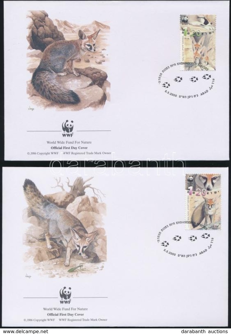 2000 WWF Afgán Róka Sor Mi 1555-1558 4 FDC - Other & Unclassified