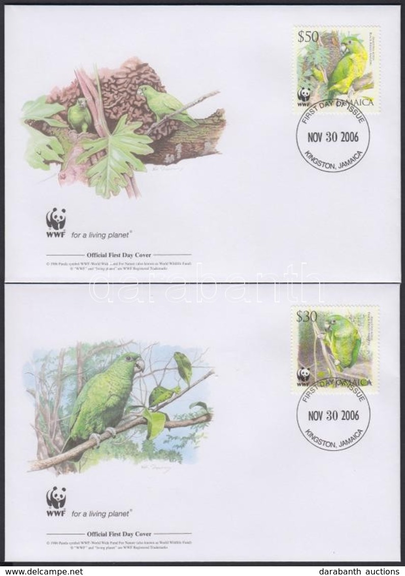 2006 WWF: Papagájok Sor 4 Db FDC-n Mi 1122-1125 - Otros & Sin Clasificación